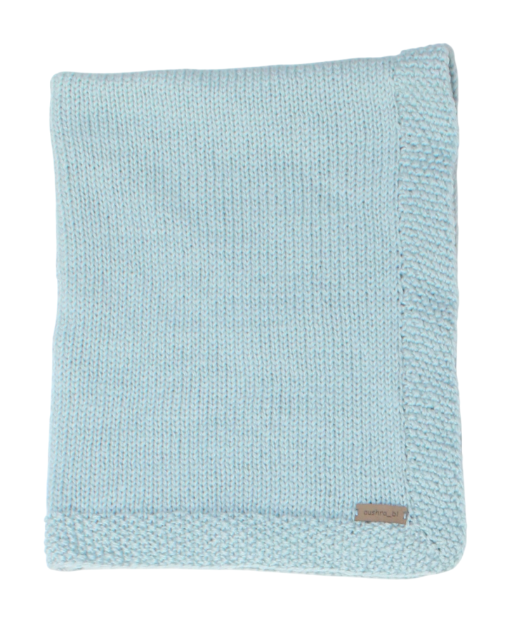 Rankų darbo mezgtas vaikiškas pledas su merino vilna  60*80 cm