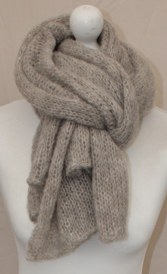 Alpakos ir šilko megztas šalikas (BRA3)