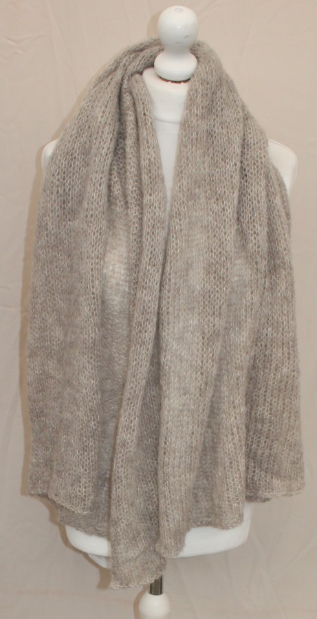 Alpakos ir šilko megztas šalikas (BRA3)