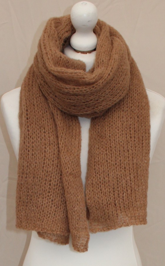 Alpakos ir šilko megztas šalikas (BRA36)