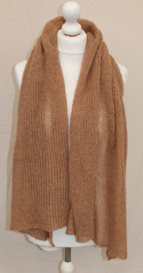 Alpakos ir šilko megztas šalikas (BRA36)