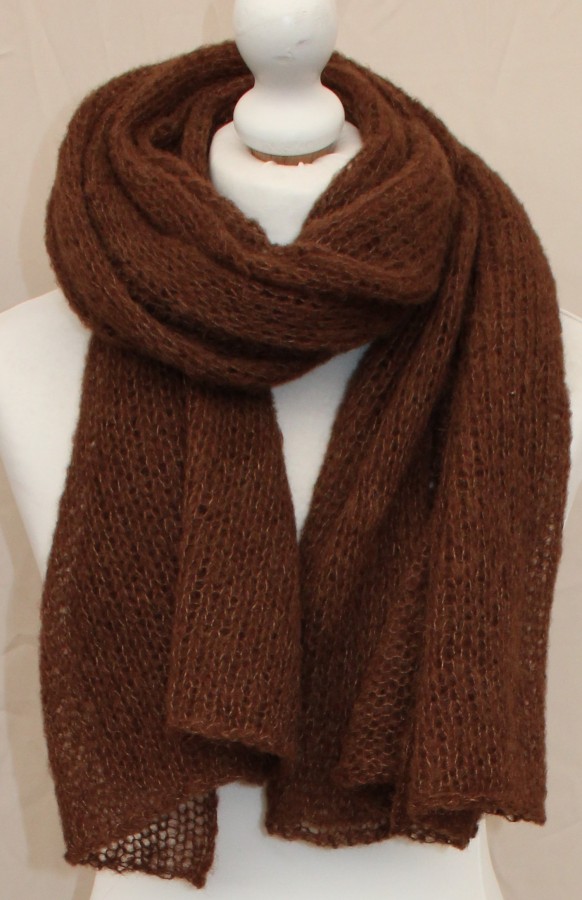 Alpakos ir šilko megztas šalikas (BRA38)