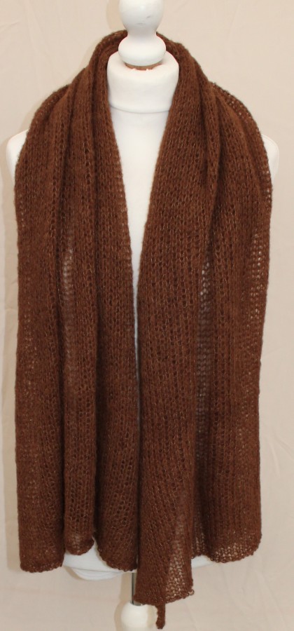 Alpakos ir šilko megztas šalikas (BRA38)