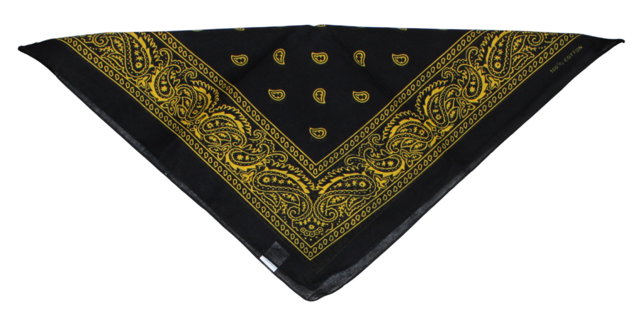 Bandana juoda geltona 