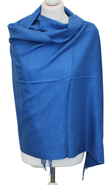 Mėlynas vidutinio storumo šiltas šalikas s887