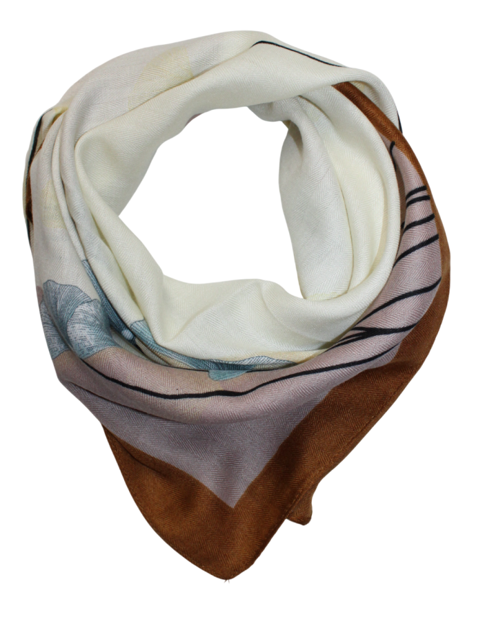 Medvilninė skarelė, geltona ruda s905