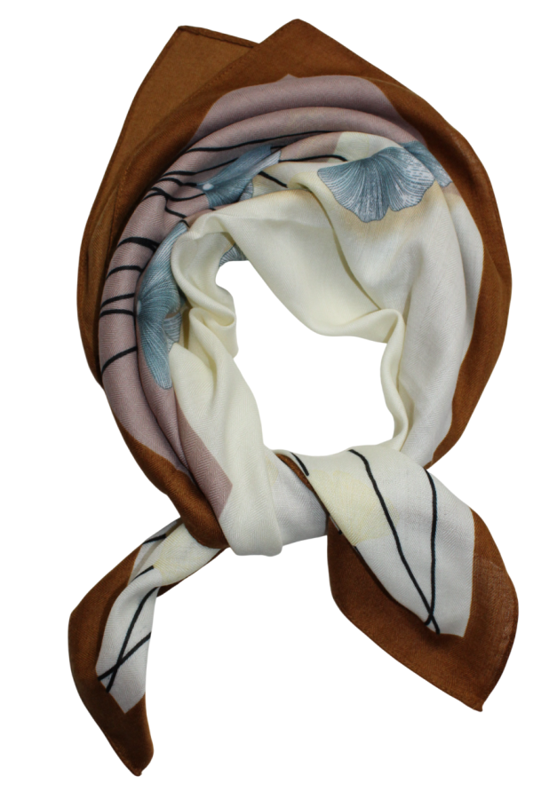 Medvilninė skarelė, geltona ruda s905