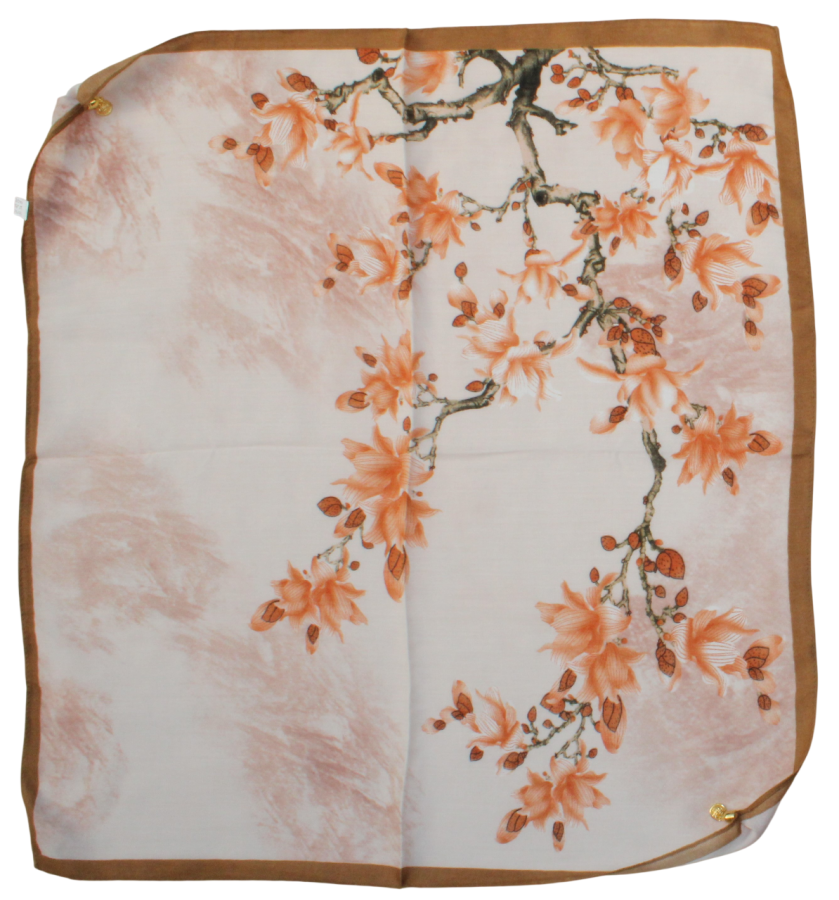 Medvilninė skarelė su magnetiniu užsegimu, šviesi s942