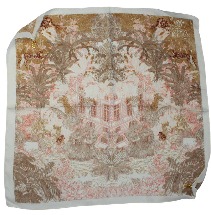 Medvilninė skarelė su magnetiniu užsegimu šviesi s930