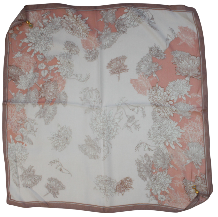 Medvilninė skarelė su magnetiniu užsegimu šviesi pudra s934