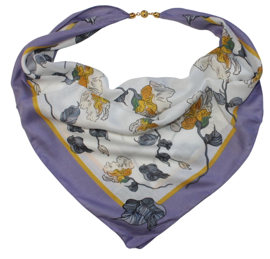 Medvilninė skarelė su magnetiniu užsegimu alyvų s935