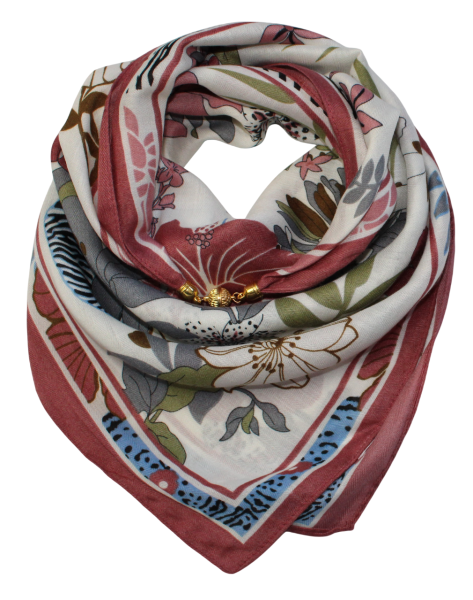 Medvilninė skarelė su magnetiniu užsegimu pieva s933