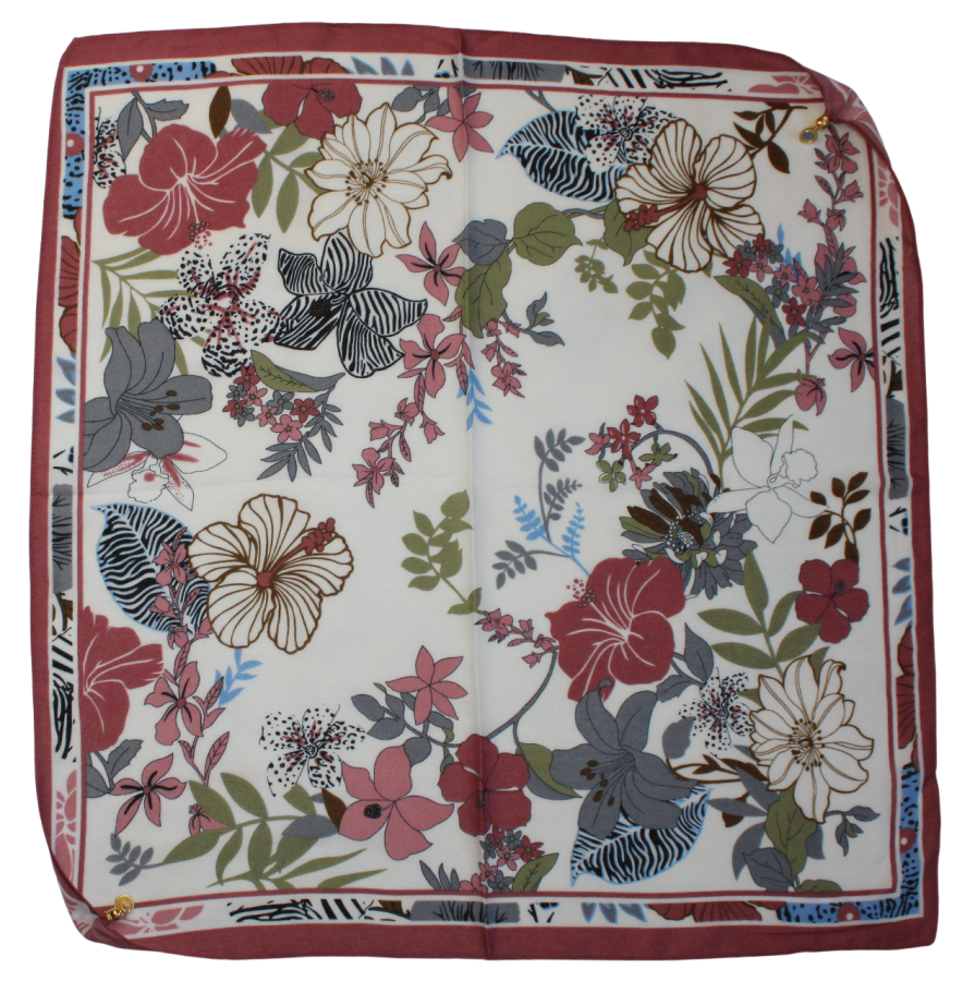 Medvilninė skarelė su magnetiniu užsegimu pieva s933