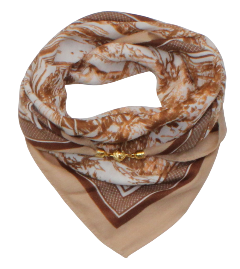 Medvilninė skarelė su magnetiniu užsegimu, smėlio s951