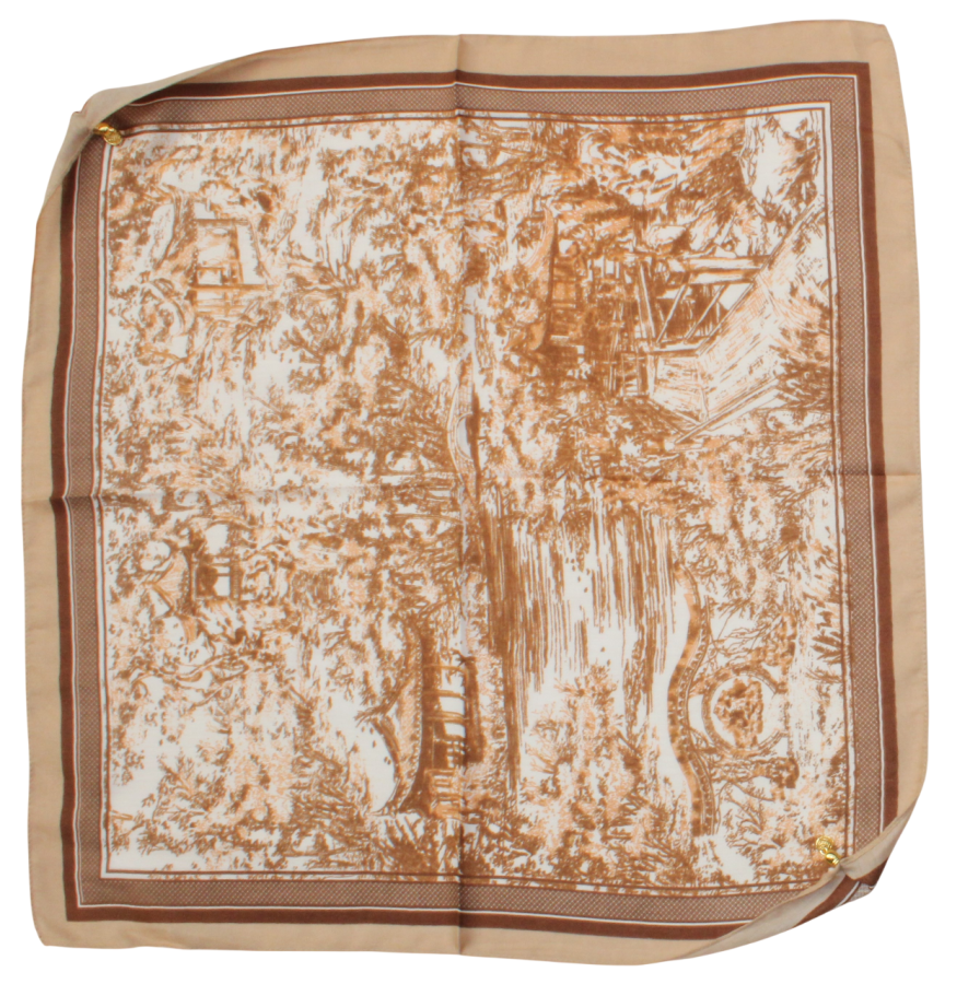 Medvilninė skarelė su magnetiniu užsegimu, smėlio s951