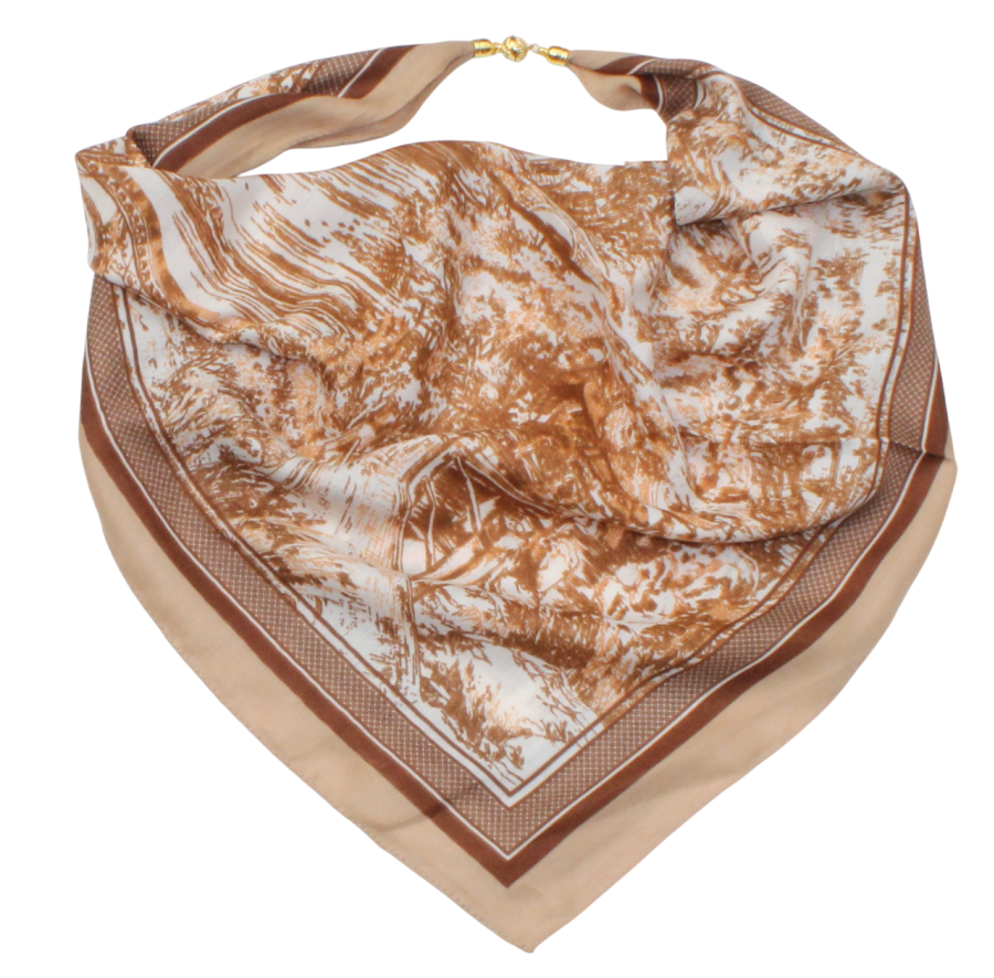 Medvilninė skarelė su magnetiniu užsegimu, smėlio s951