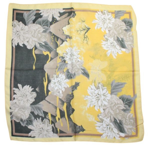 Medvilninė skarelė, geltona juoda s922