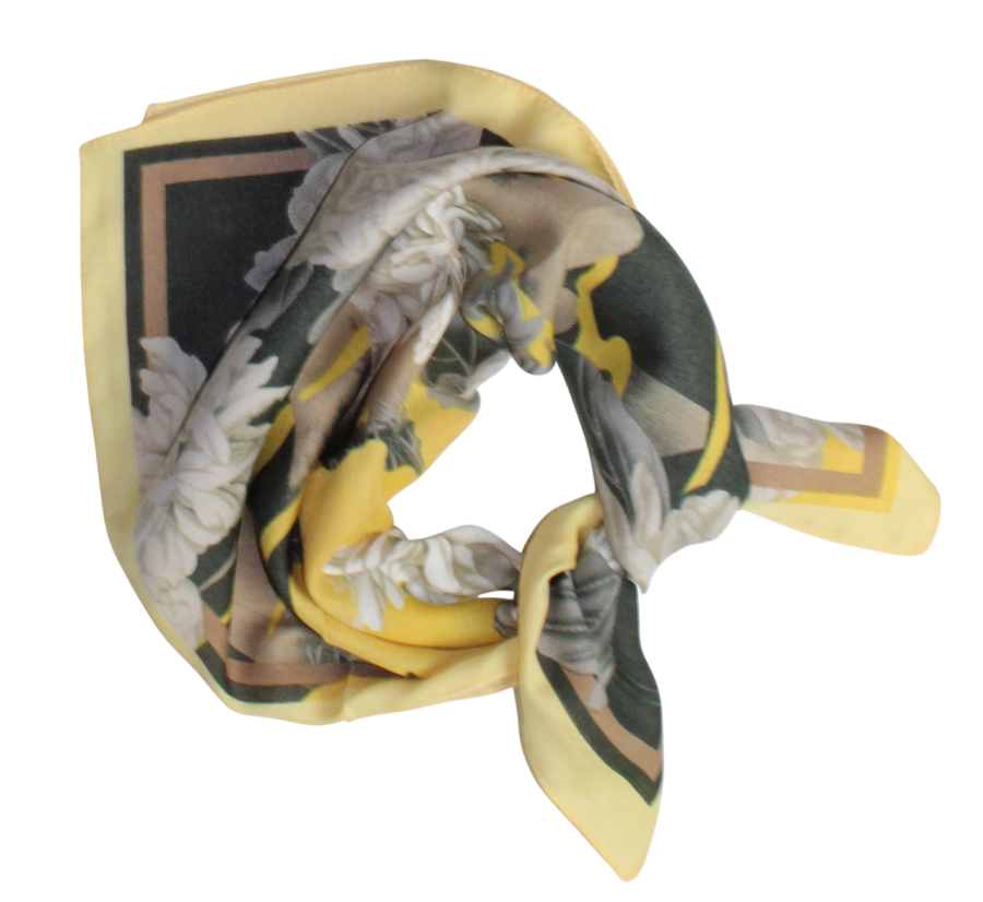 Medvilninė skarelė, geltona juoda s922