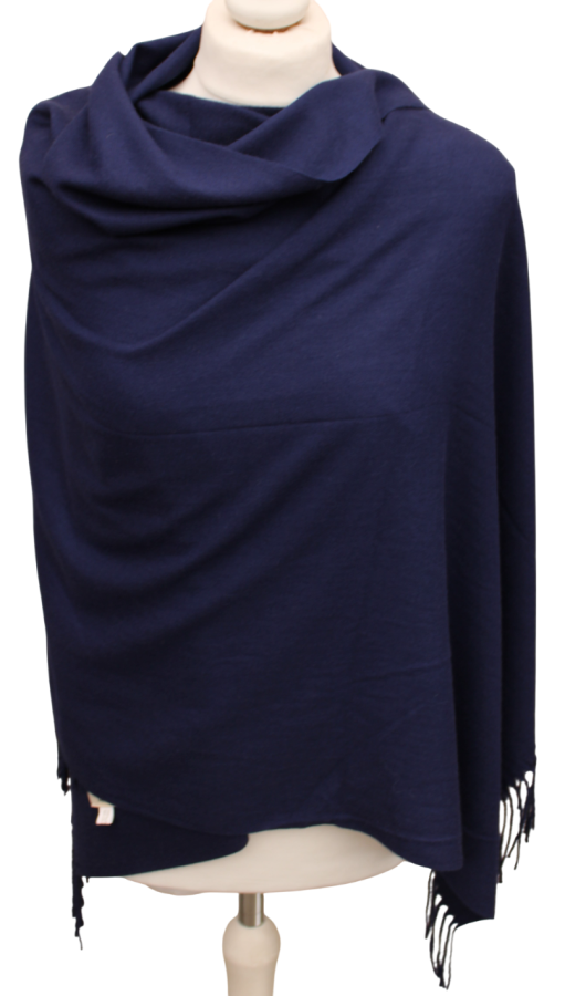 Tamsiai mėlynas šiltas minkštas šalikas s859