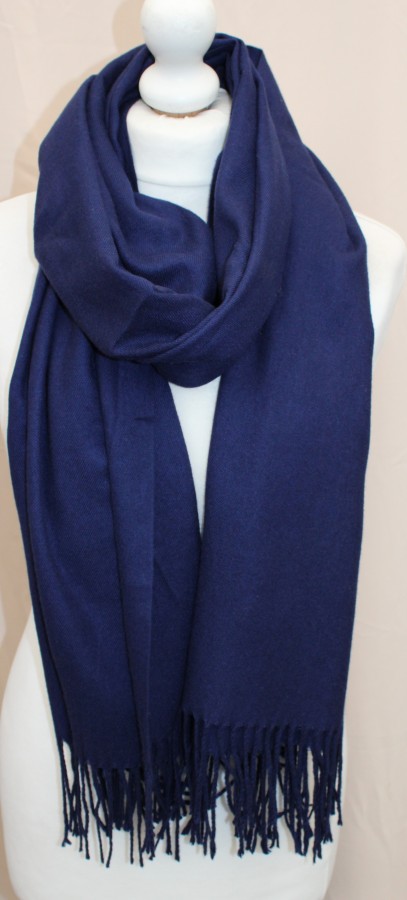 Tamsiai mėlynas šiltas minkštas šalikas s859