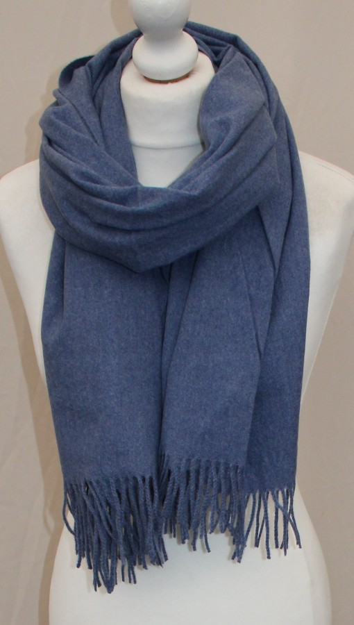 Džinsinis vidutinio storumo šiltas šalikas s886