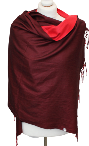 Dvipusis raudonas bordinis šalikas s891