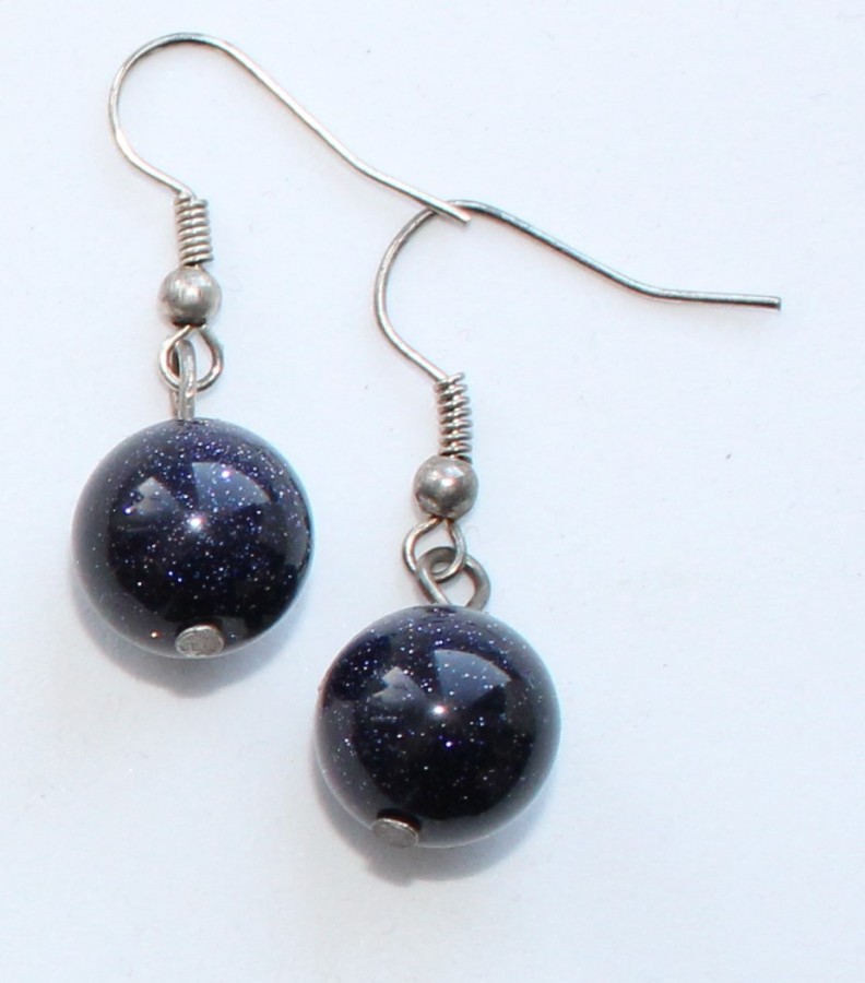 Auskarai Mėlynas smėlio akmuo