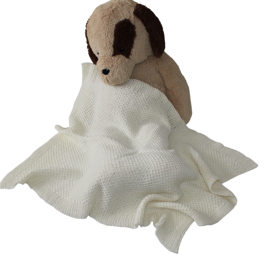 Rankų darbo vilnonis mezgtas vaikiškas pledas 70*90 cm