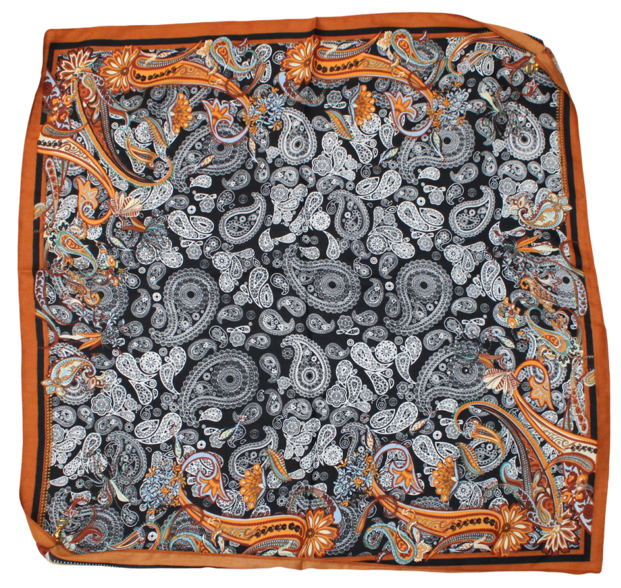 Medvilninė skarelė su magnetiniu užsegimu (70x70 cm) s1072