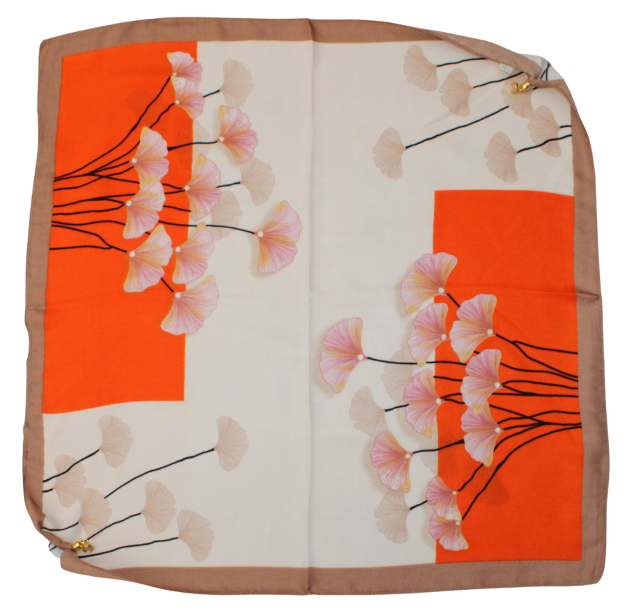 Medvilninė skarelė su magnetiniu užsegimu (70x70 cm) s1079