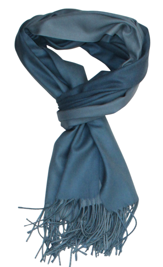 Pereinančios spalvos mėlynas dvipusis šalikas s843
