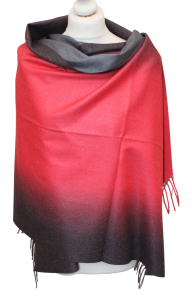 Pereinančios spalvos raudonas pilkas šalikas s892