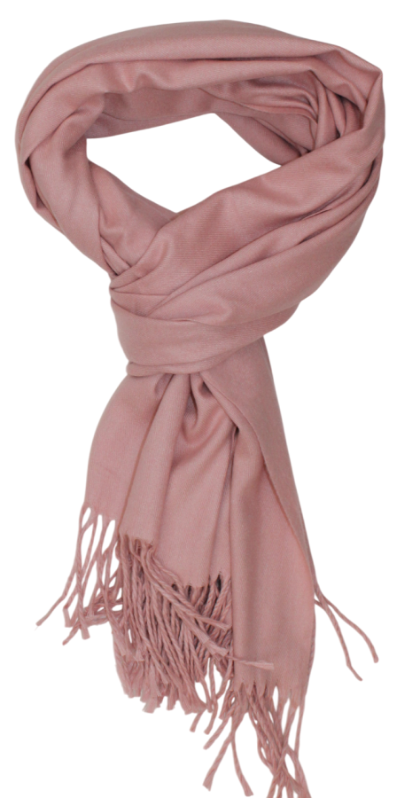 Rožinis vidutinio storumo šiltas šalikas s889