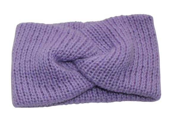 Plati violetinė megzta galvos juosta (GJ-plati-violetinė)