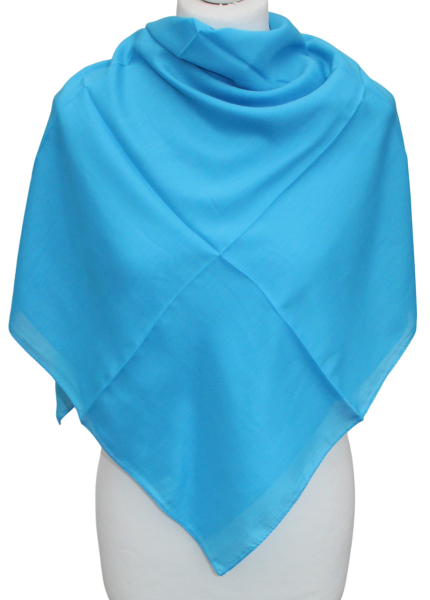 Plona šviesiai mėlyna skara moterims