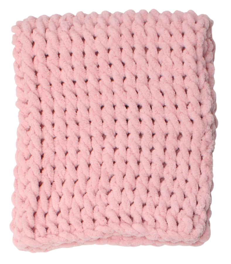 Rankomis megztas vaikiškas pledukas, pelenų rožė 60 × 70 cm