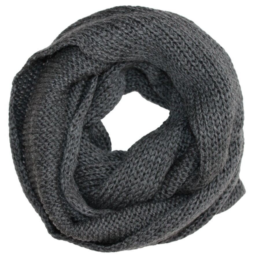 Šalikas su merino vilna, tamsiai pilkas (M009)