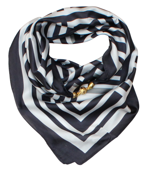 Silk scarf with magnetic closure 