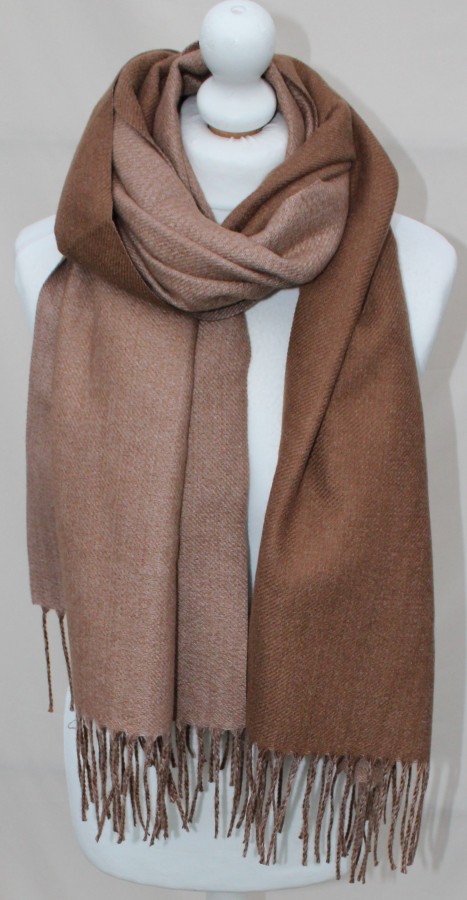 Storas dvipusis šalikas su vilna (S580)