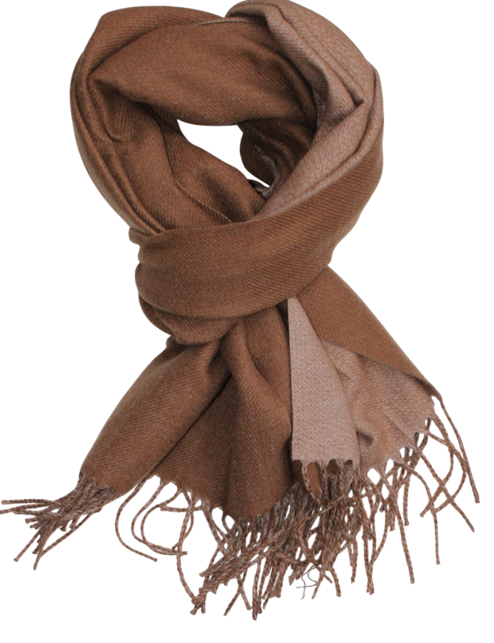Storas dvipusis šalikas su vilna (S580)