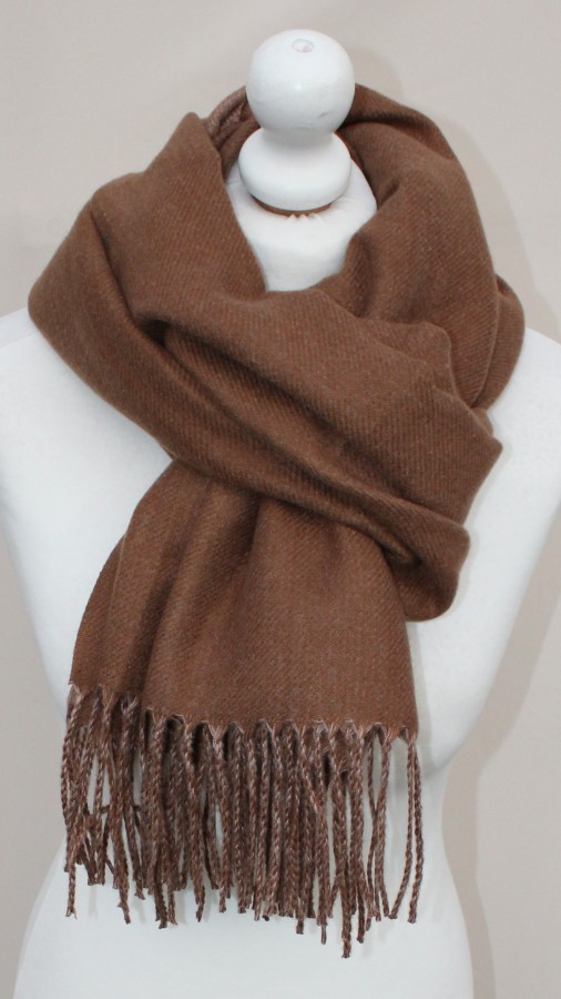 Storas dvipusis šalikas su vilna (S580)