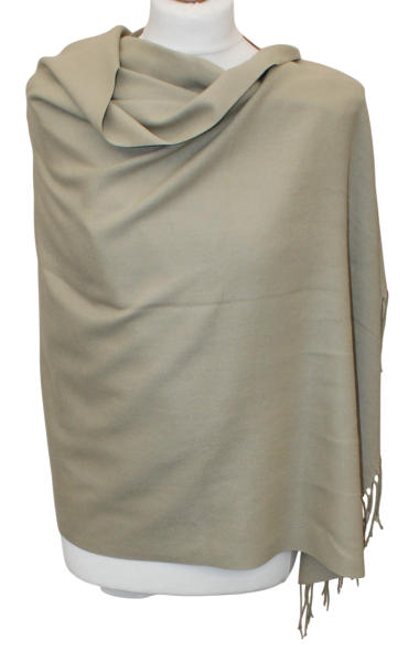 Šviesus samanų spalvos šiltas  šalikas s866