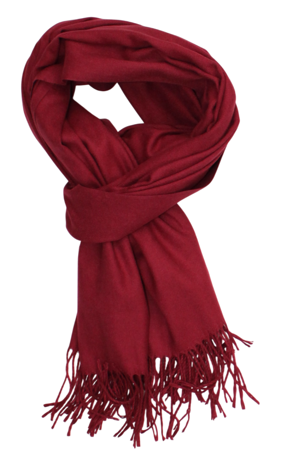 Tamsiai raudonas šiltas šalikas s867