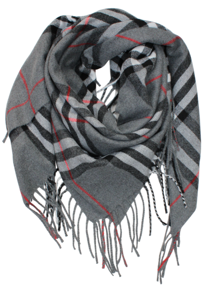 Šilta pilka juostuota skara moterims s895