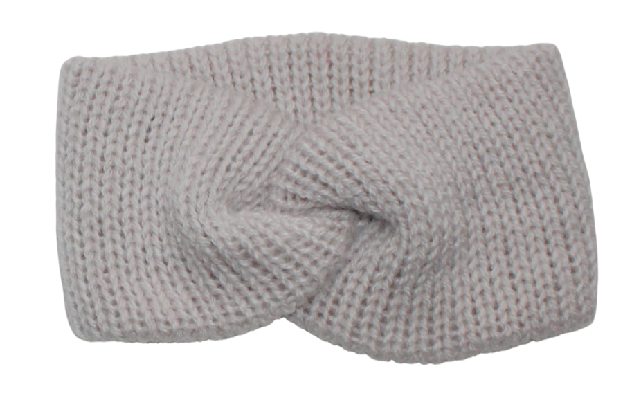 Plati šviesiai pilka megzta galvos juosta (GJ-plati-599)