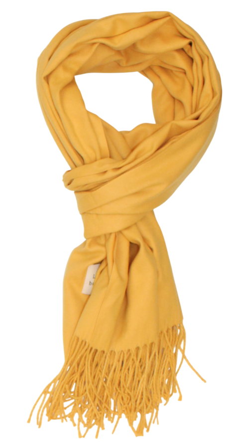 Geltonas šiltas plonesnis šalikas s868