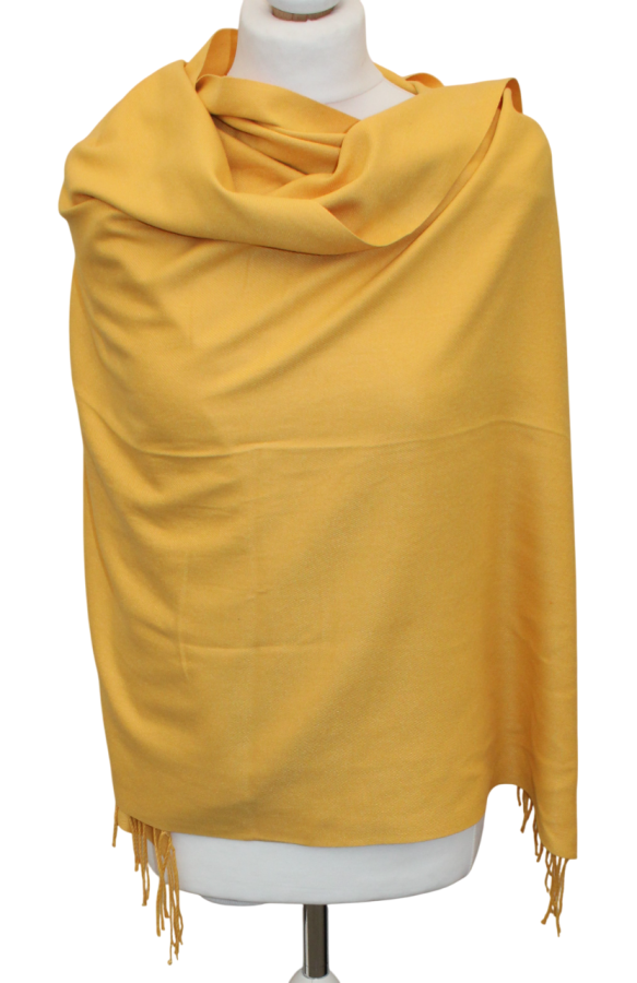 Geltonas šiltas plonesnis šalikas s868