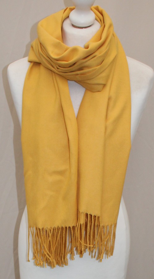 Geltonas šiltas plonesnis šalikas s868